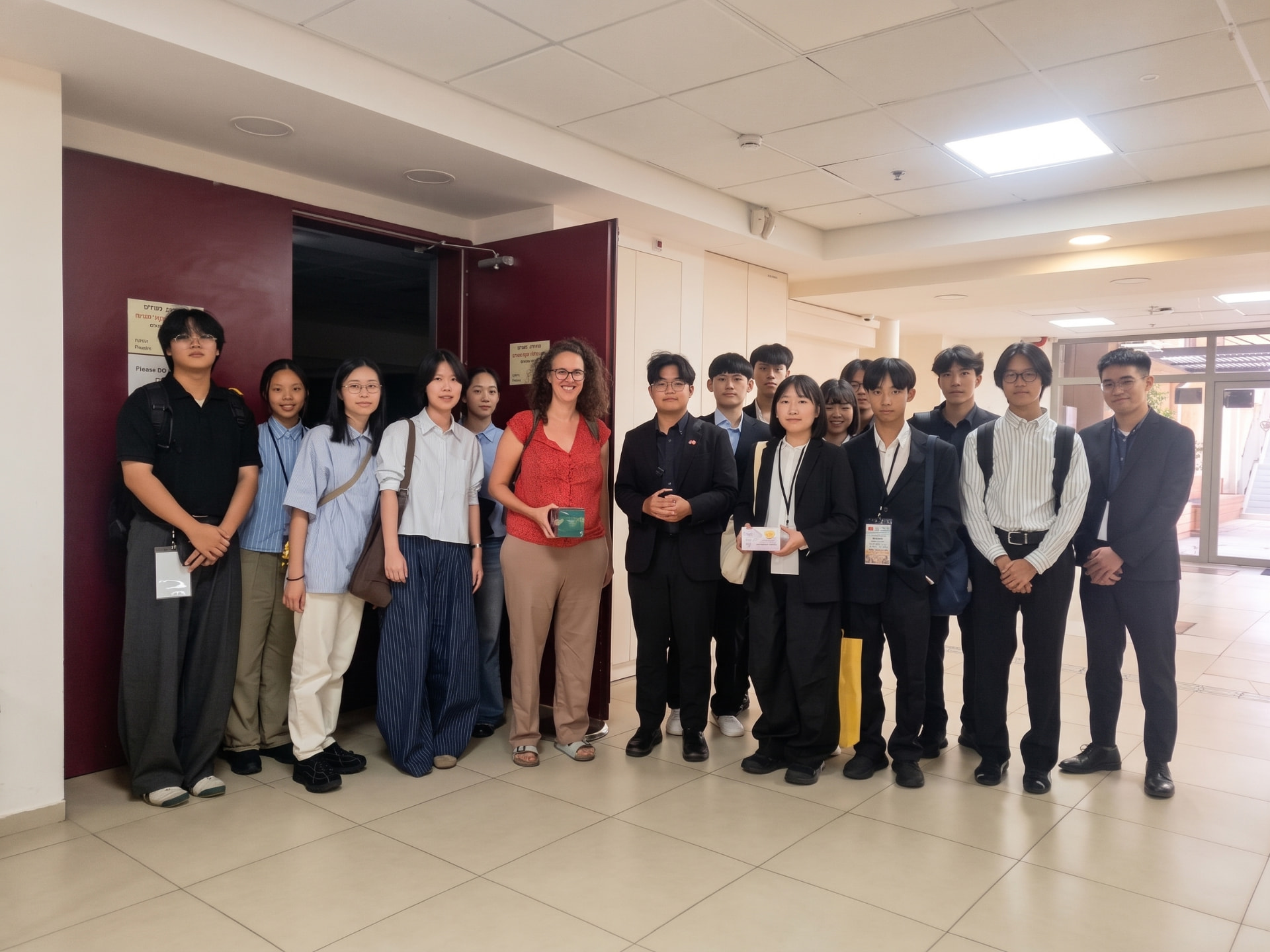 Young Leaders participants during their visit to Gordon Academic College